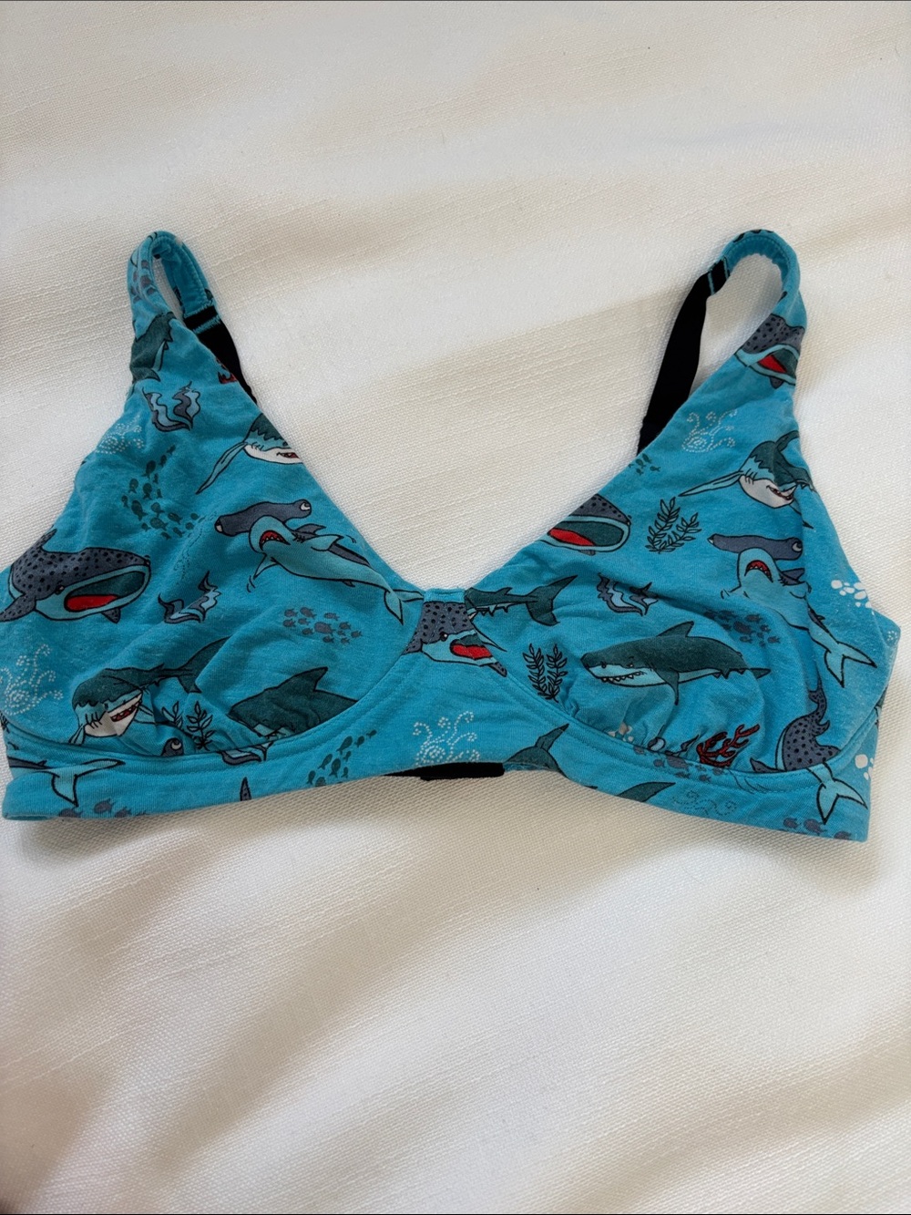 MeUndies Turquoise Shark-Print Bralette -389sku